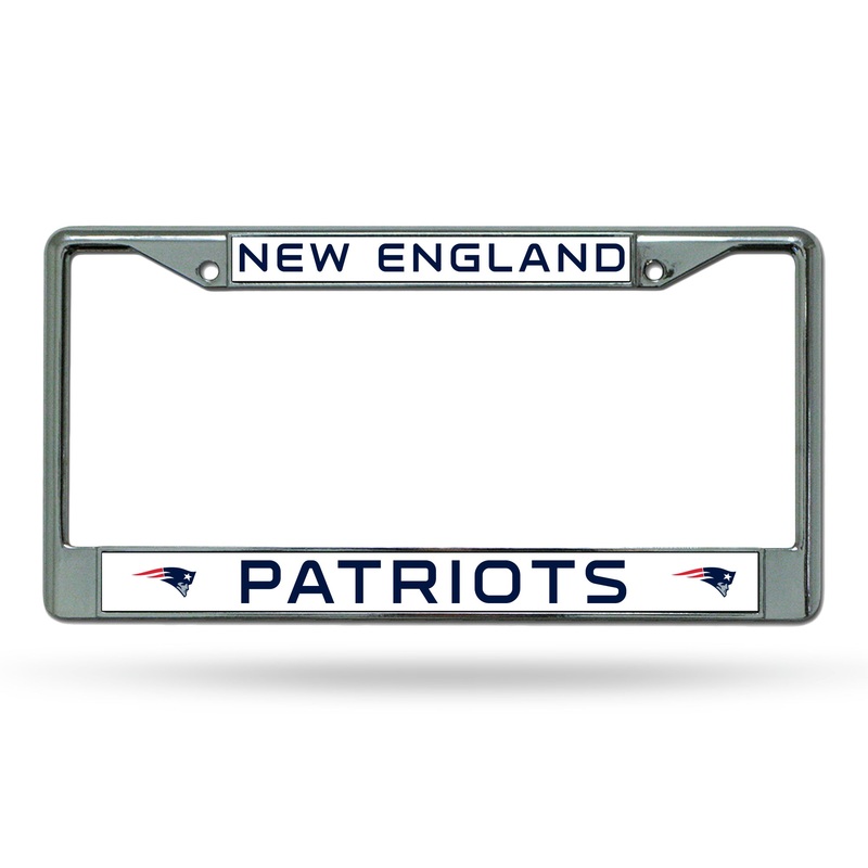 NFL New England Patriots Chrome License Plate Frame