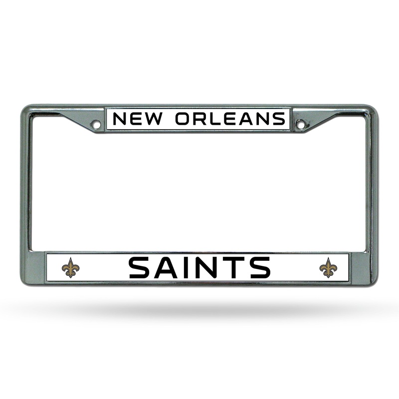 NFL New Orleans Saints Chrome License Plate Frame