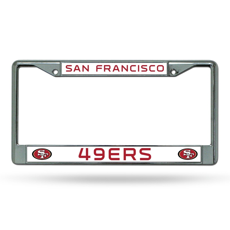 NFL San Francisco 49ers Chrome License Plate Frame