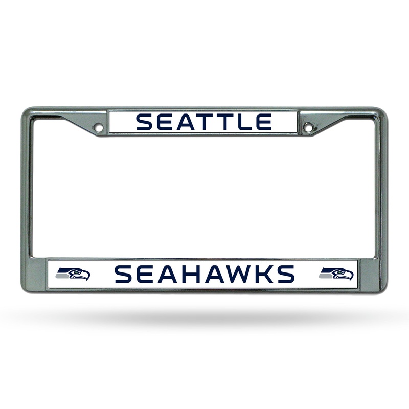NFL Seattle Seahawks Chrome License Plate Frame