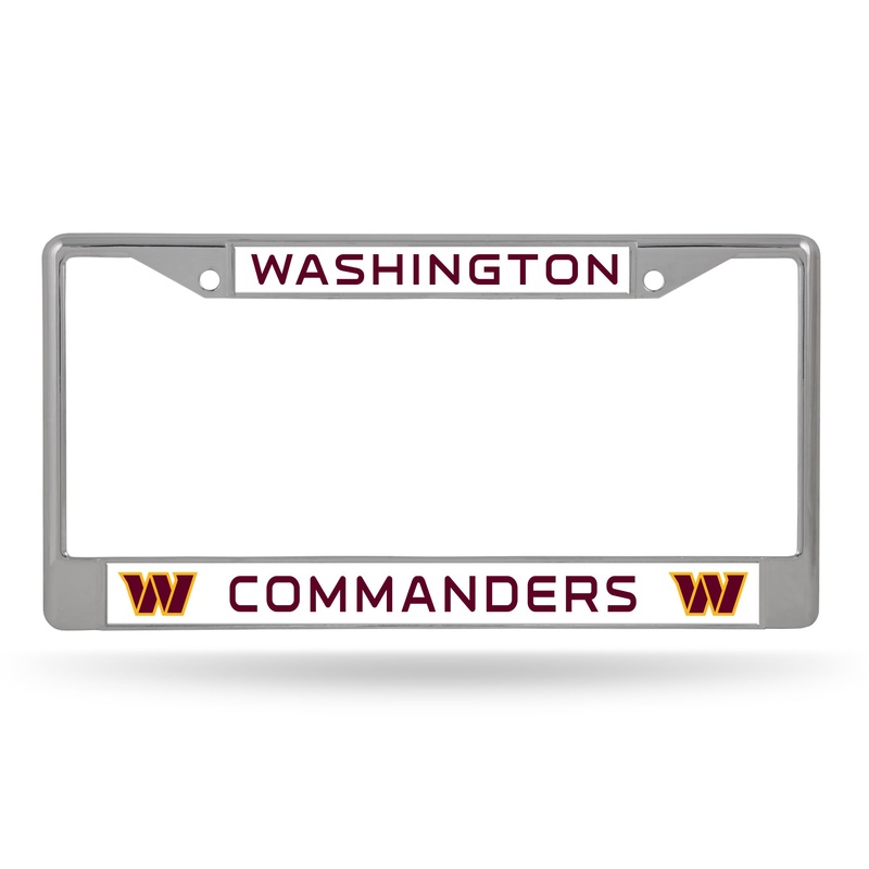 NFL Washington Commanders Chrome License Plate Frame