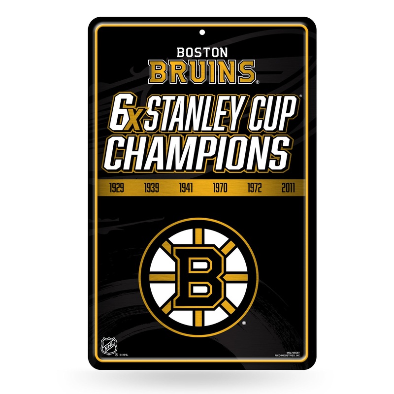 NHL Boston Bruins Large Metal Sign