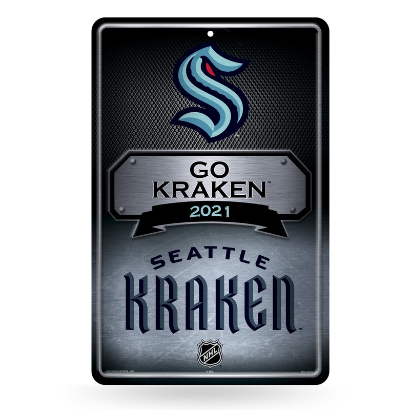 NHL Seattle Kraken Large Metal Sign