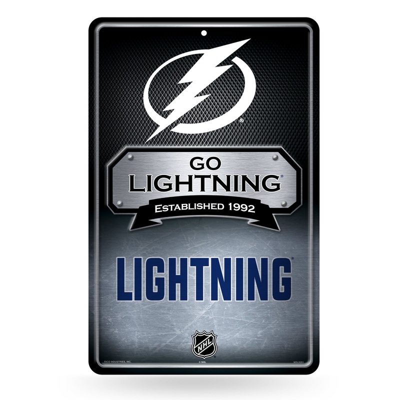 NHL Tampa Bay Lightning Large Metal Sign