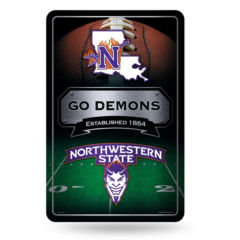 NCAA Northwestern State Demons Large Metal Sign