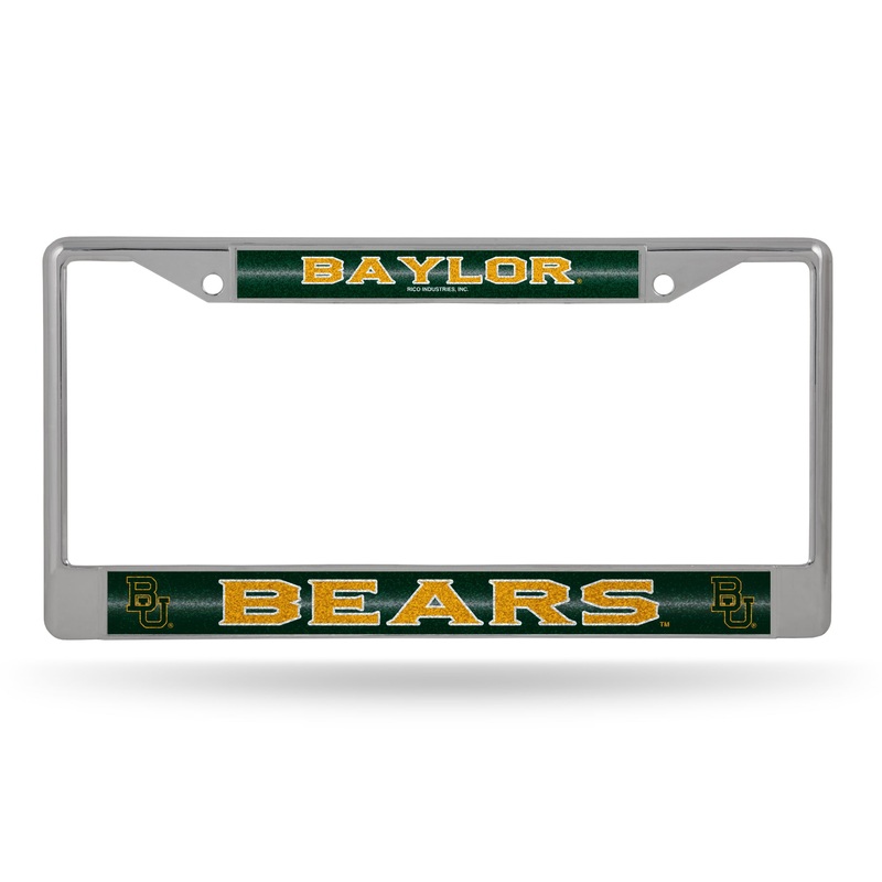 NCAA Baylor Bears Chrome Glitter License Plate Frame