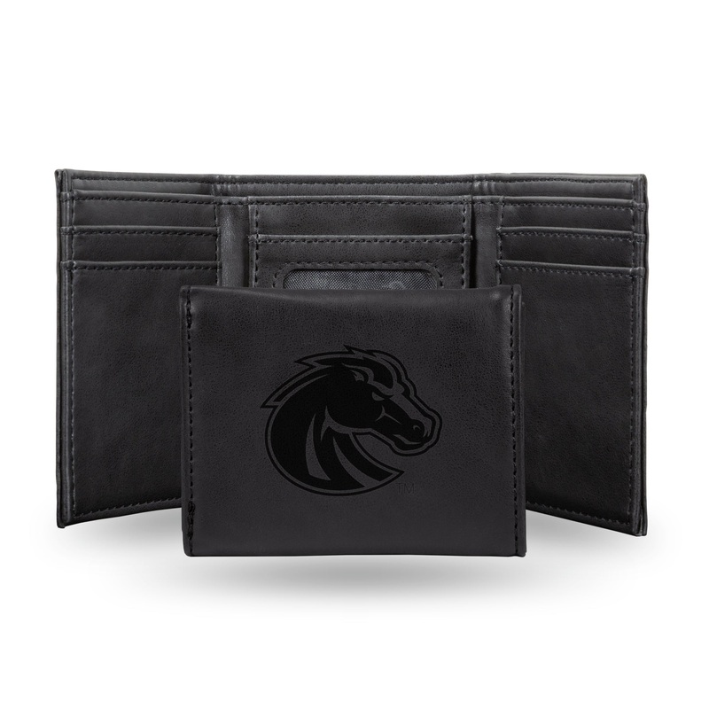 NCAA Boise State Broncos Laser Engraved Tri-Fold Wallet