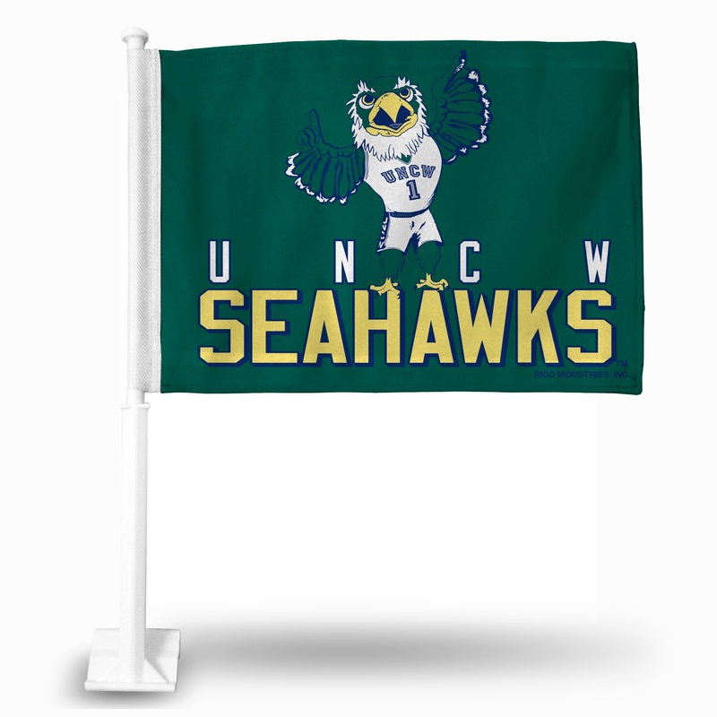 NCAA North Carolina-Wilmington Seahawks Car Flag