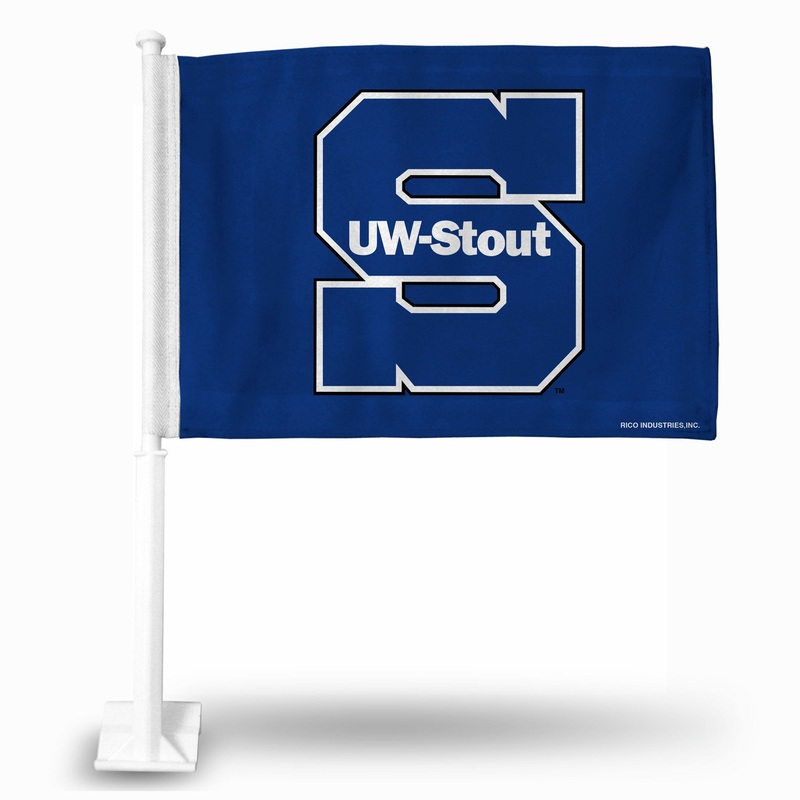 NCAA Wisconsin-Stout Blue Devils Car Flag