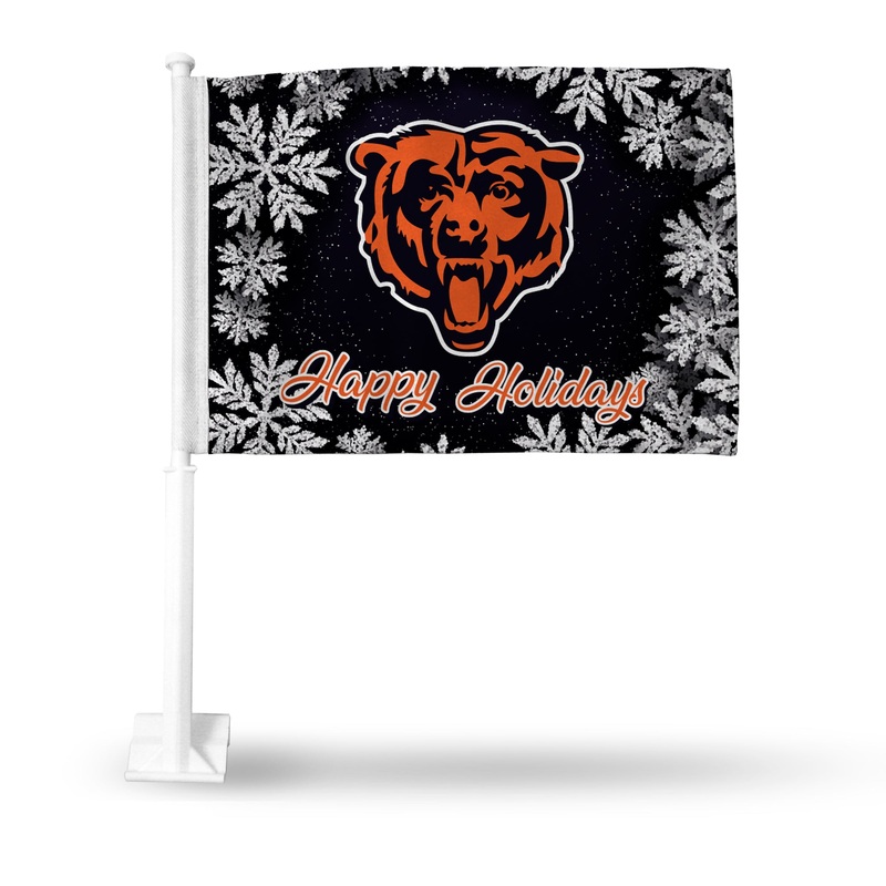NFL Chicago Bears Car Flag|Alternate|Black|Stars and Stripes|Standard|Holiday Themed