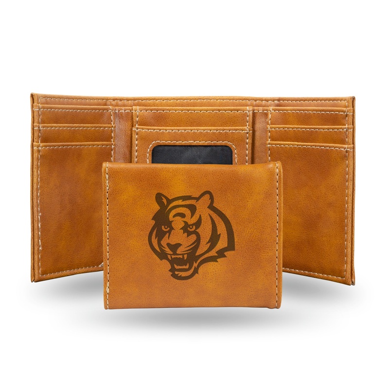 NFL Cincinnati Bengals Laser Engraved Trifold Wallet
