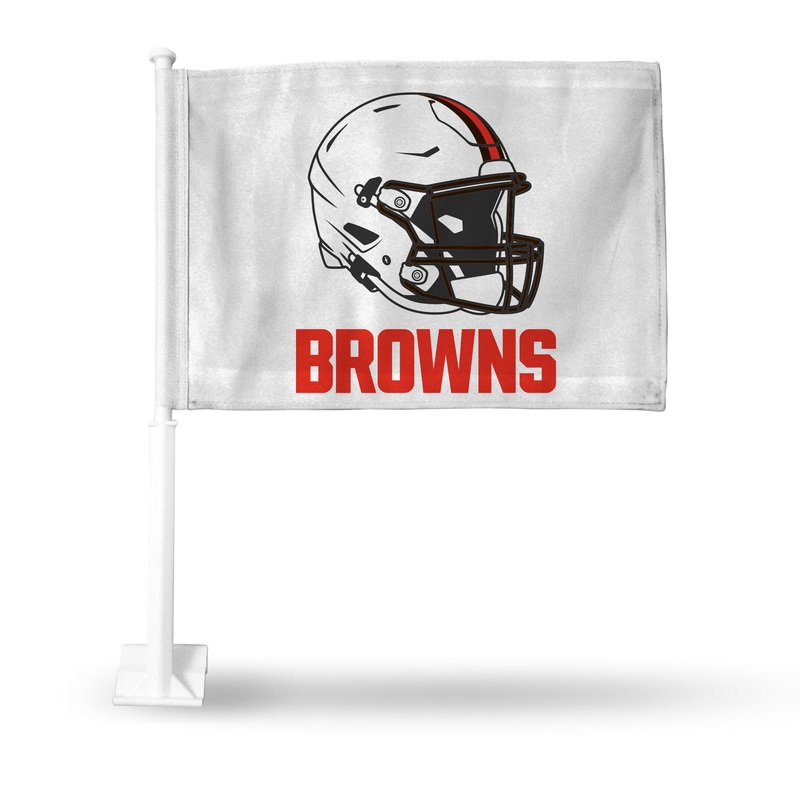 NFL Cleveland Browns Car Flag|Standard|White Helmet|Alternate