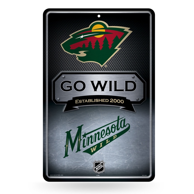 NHL Minnesota Wild Large Metal Sign
