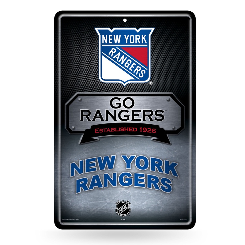 NHL New York Rangers Large Metal Sign