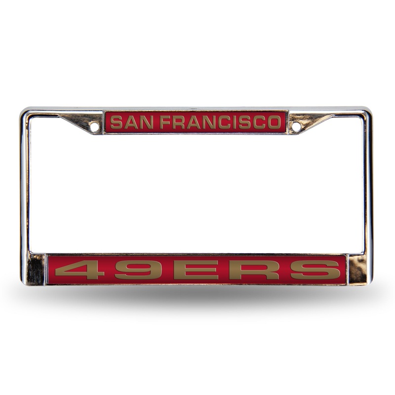 NFL San Francisco 49ers Laser Cut Chrome License Plate Frame