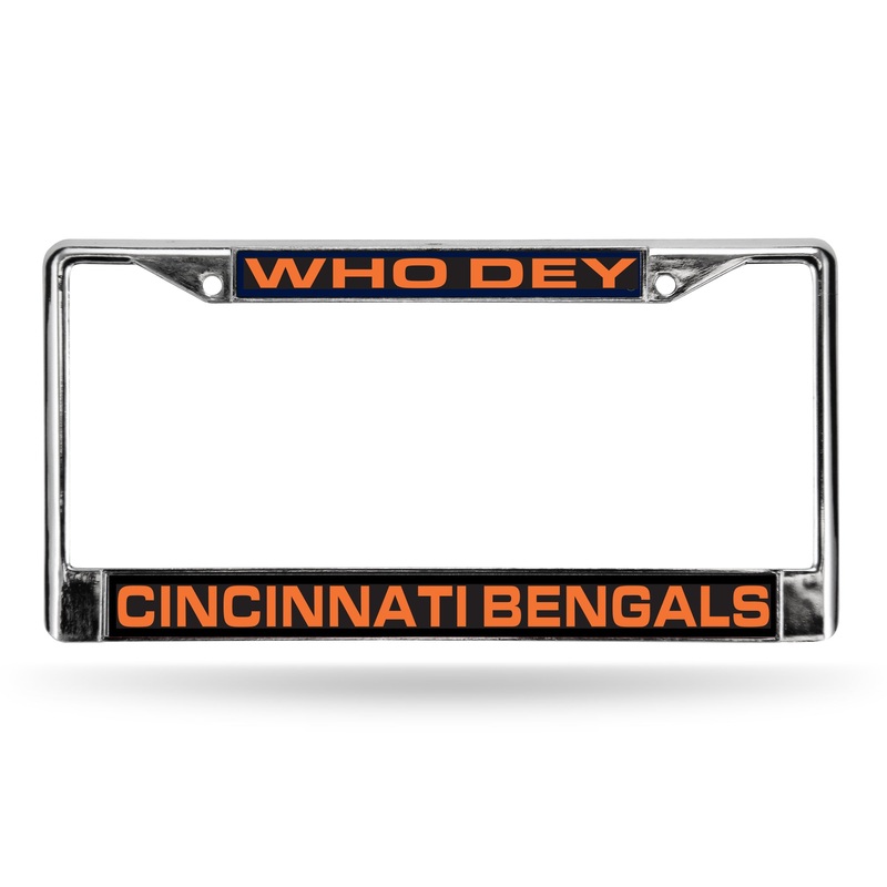 NFL Cincinnati Bengals Laser Cut Chrome License Plate Frame