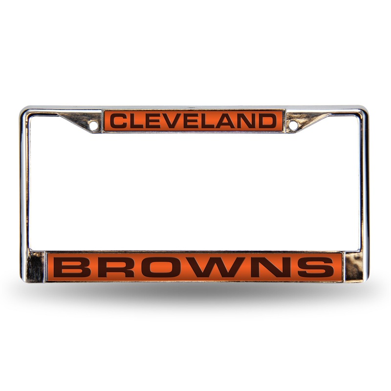 NFL Cleveland Browns Laser Cut Chrome License Plate Frame