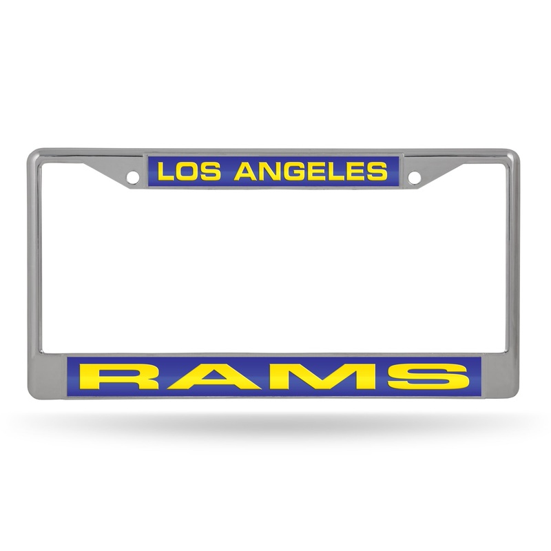 NFL Los Angeles Rams Laser Cut Chrome License Plate Frame