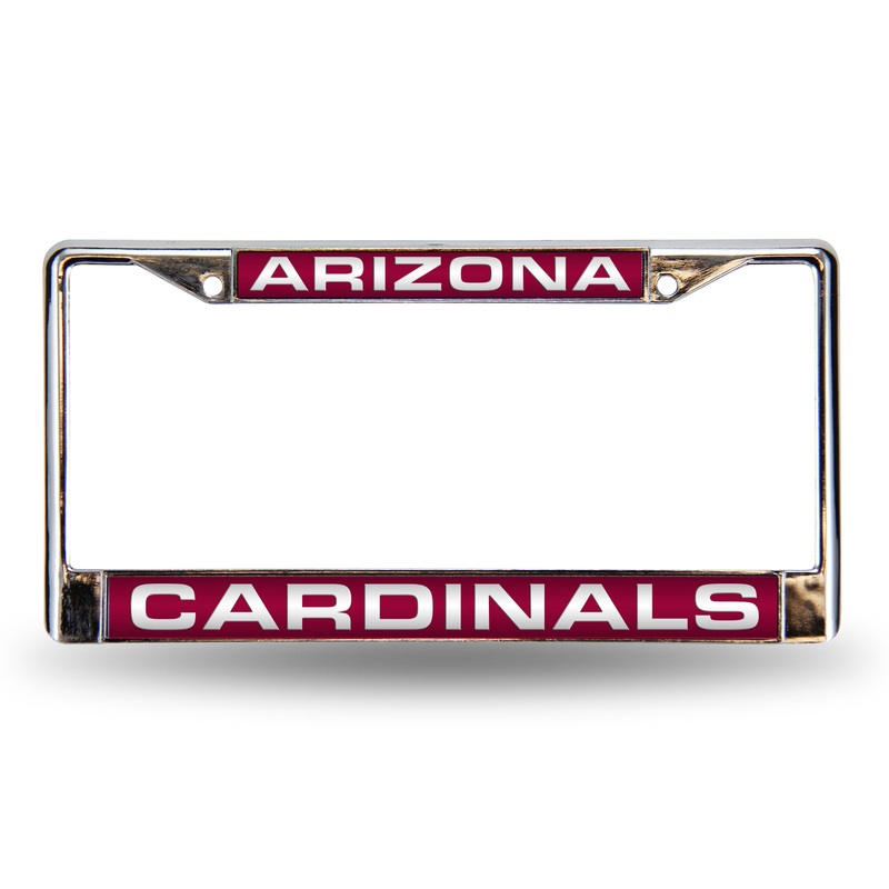 NFL Arizona Cardinals Laser Cut Chrome License Plate Frame
