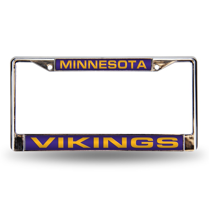 NFL Minnesota Vikings Laser Cut Chrome License Plate Frame