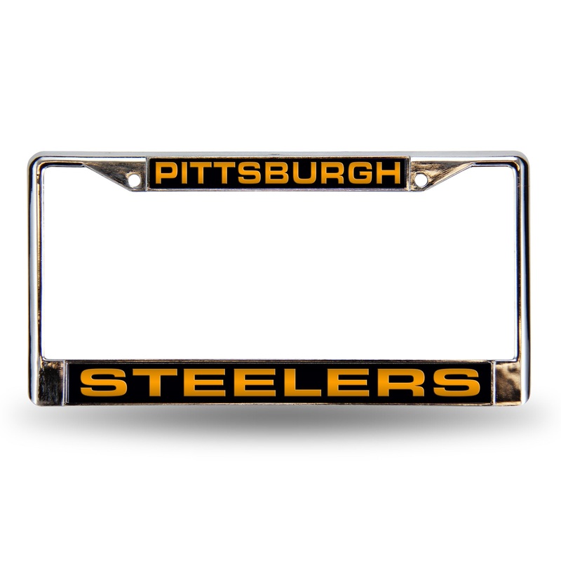 NFL Pittsburgh Steelers Laser Cut Chrome License Plate Frame