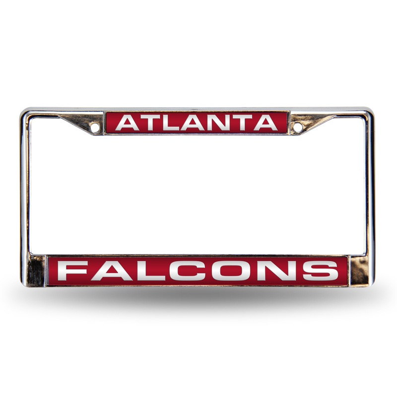NFL Atlanta Falcons Laser Cut Chrome License Plate Frame