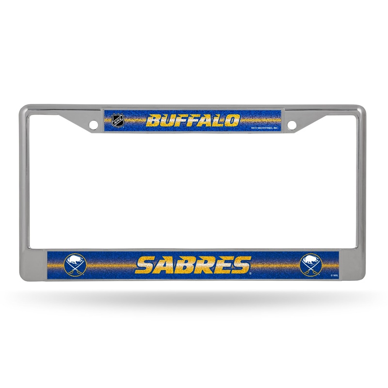 NHL Buffalo Sabres Chrome Glitter License Plate Frame