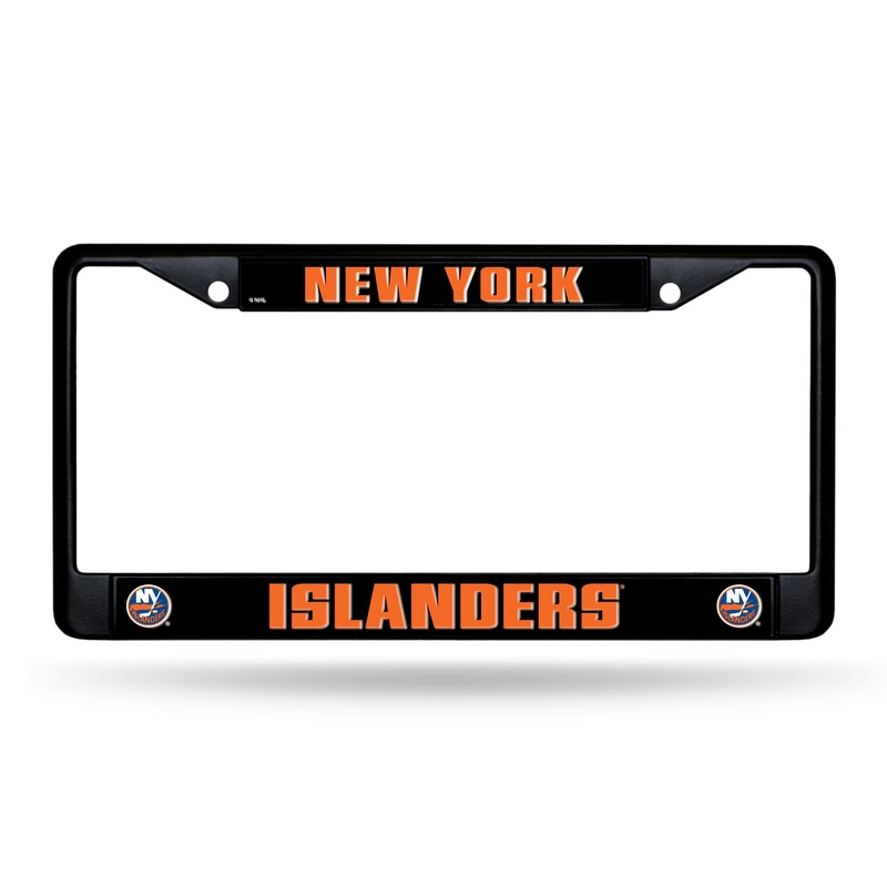 NHL New York Islanders Black Chrome License Plate Frame