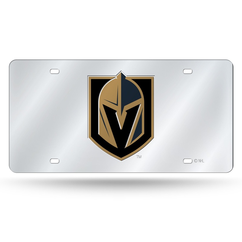 NHL Vegas Golden Knights Silver Laser Cut Automobile Tag