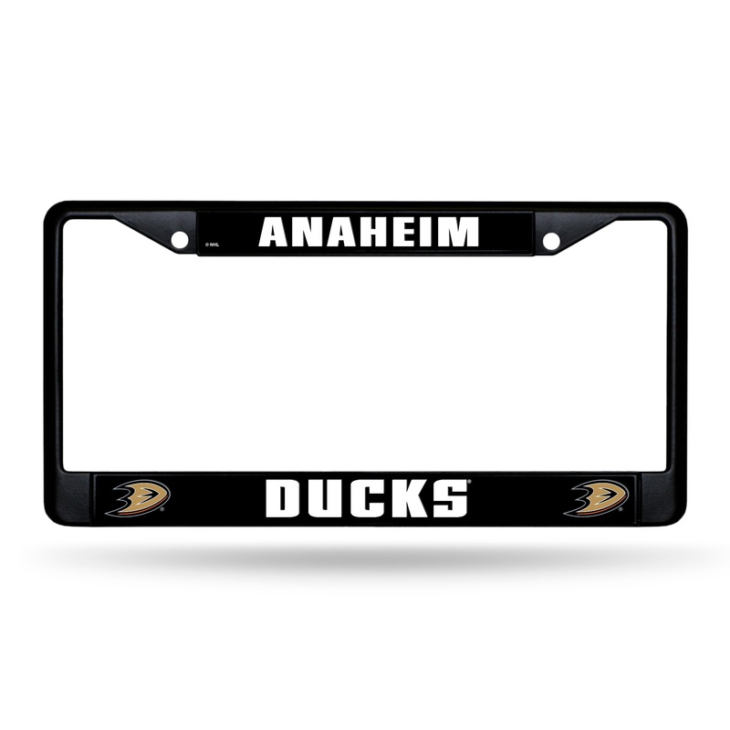NHL Anaheim Ducks Black Chrome License Plate Frame