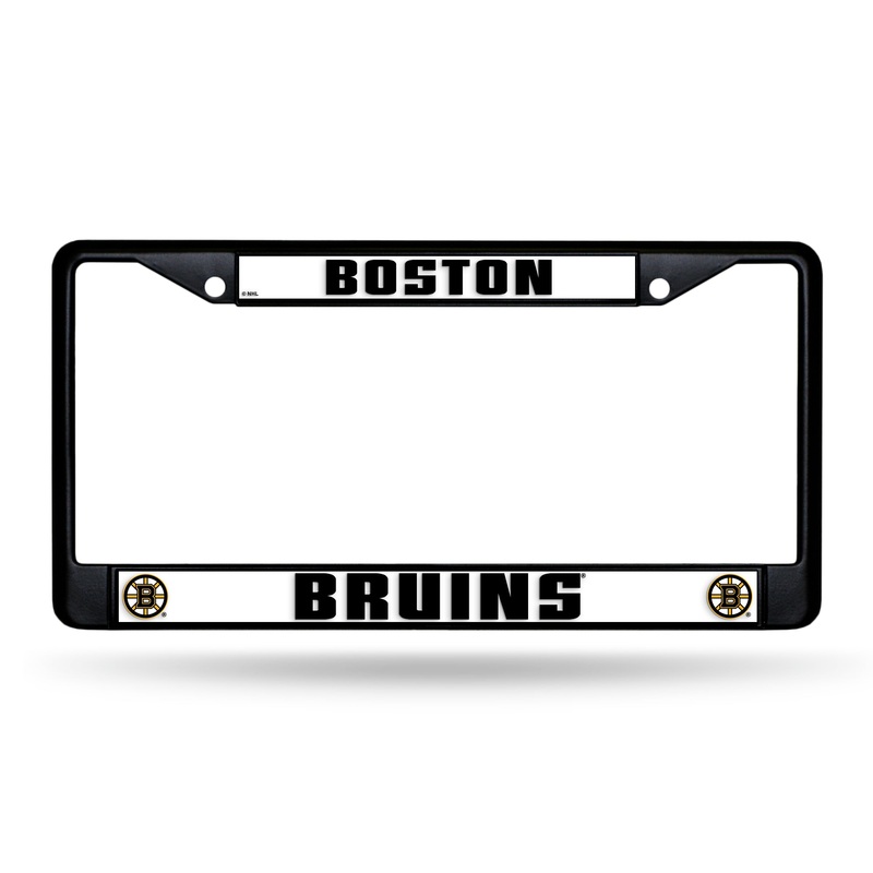 NHL Boston Bruins Black Chrome License Plate Frame