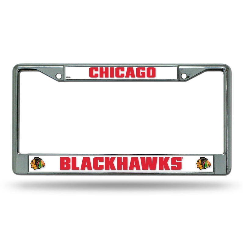 NHL Chicago Blackhawks Chrome License Plate Frame