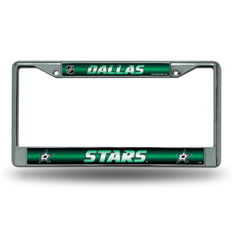 NHL Dallas Stars Chrome Glitter License Plate Frame