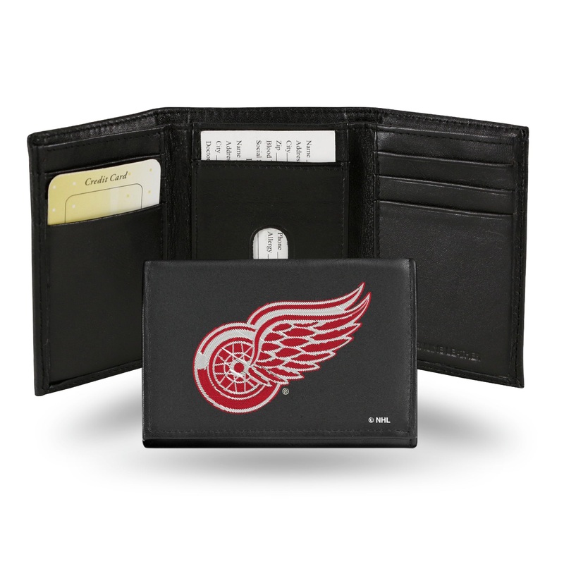 NHL Detroit Red Wings Embroidered Tri-Fold Wallet
