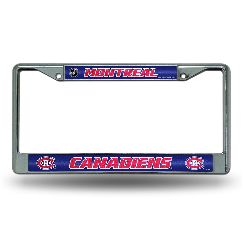 NHL Montreal Canadiens Chrome Glitter License Plate Frame