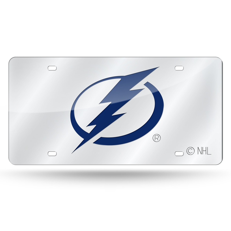 NHL Tampa Bay Lightning Silver Laser Cut Automobile Tag