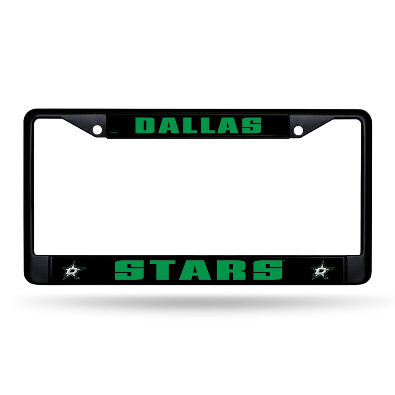 NHL Dallas Stars Black Chrome License Plate Frame