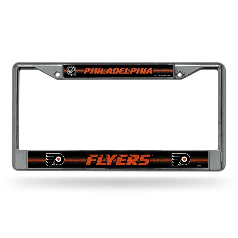 NHL Philadelphia Flyers Chrome Glitter License Plate Frame