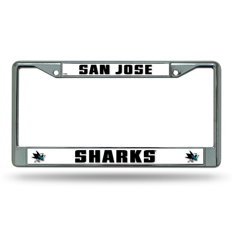 NHL San Jose Sharks Chrome License Plate Frame