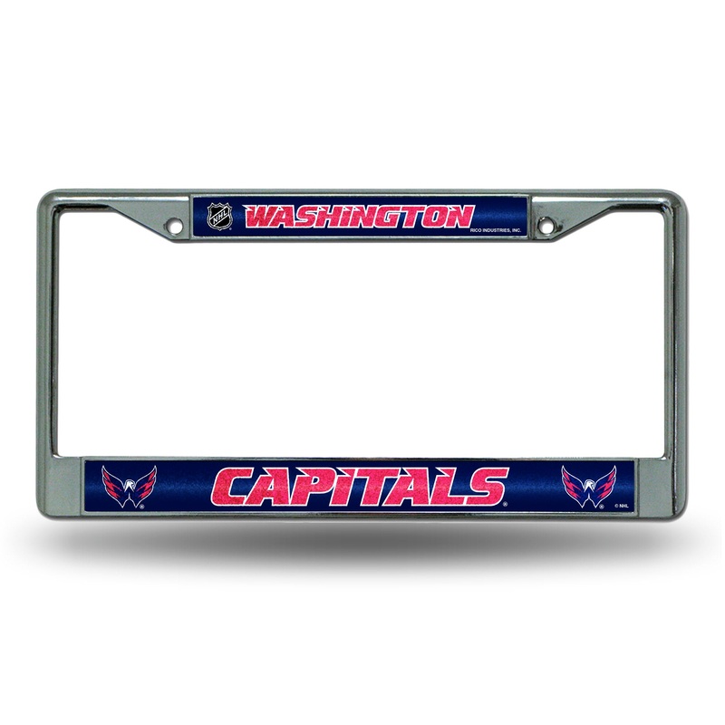 NHL Washington Capitals Chrome Glitter License Plate Frame