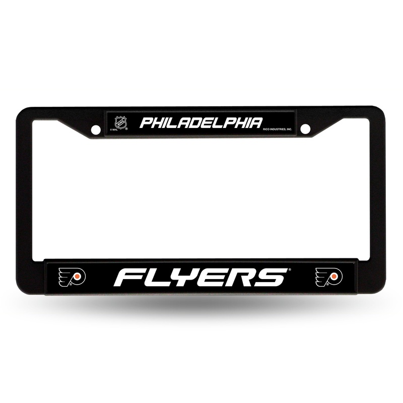 NHL Philadelphia Flyers Black Chrome License Plate Frame