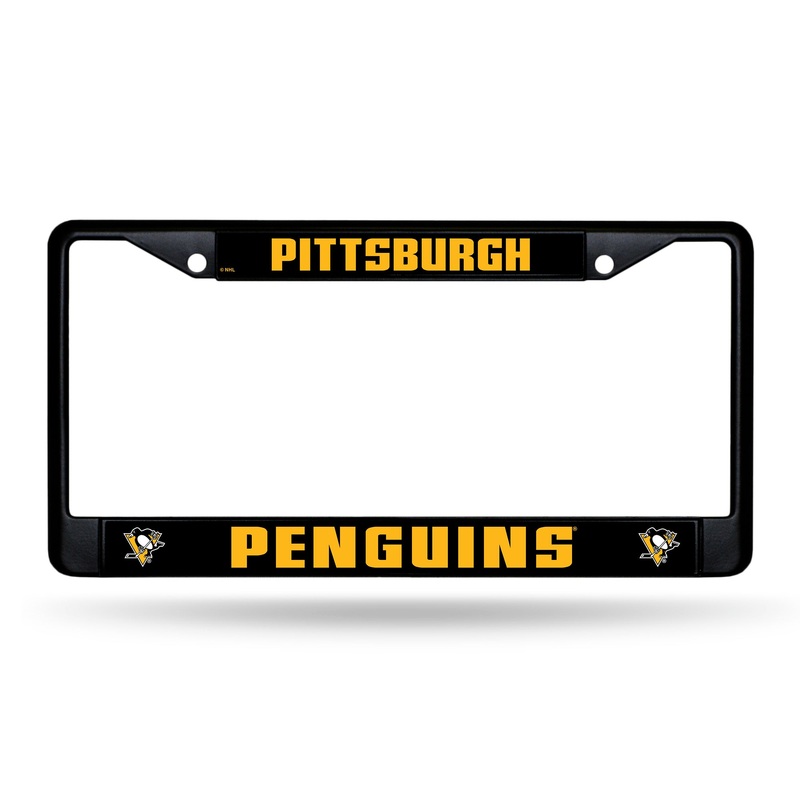 NHL Pittsburgh Penguins Black Chrome License Plate Frame