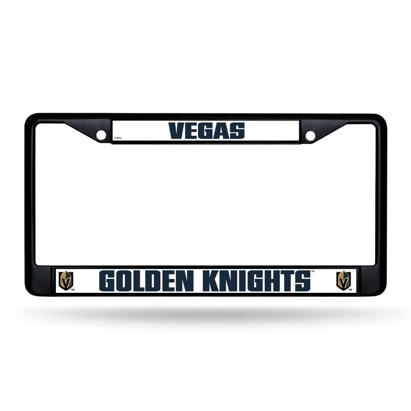 NHL Vegas Golden Knights Black Chrome License Plate Frame