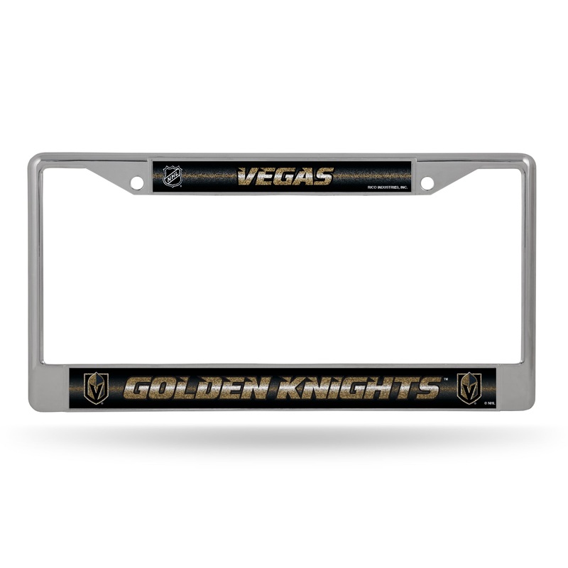 NHL Vegas Golden Knights Chrome Glitter License Plate Frame