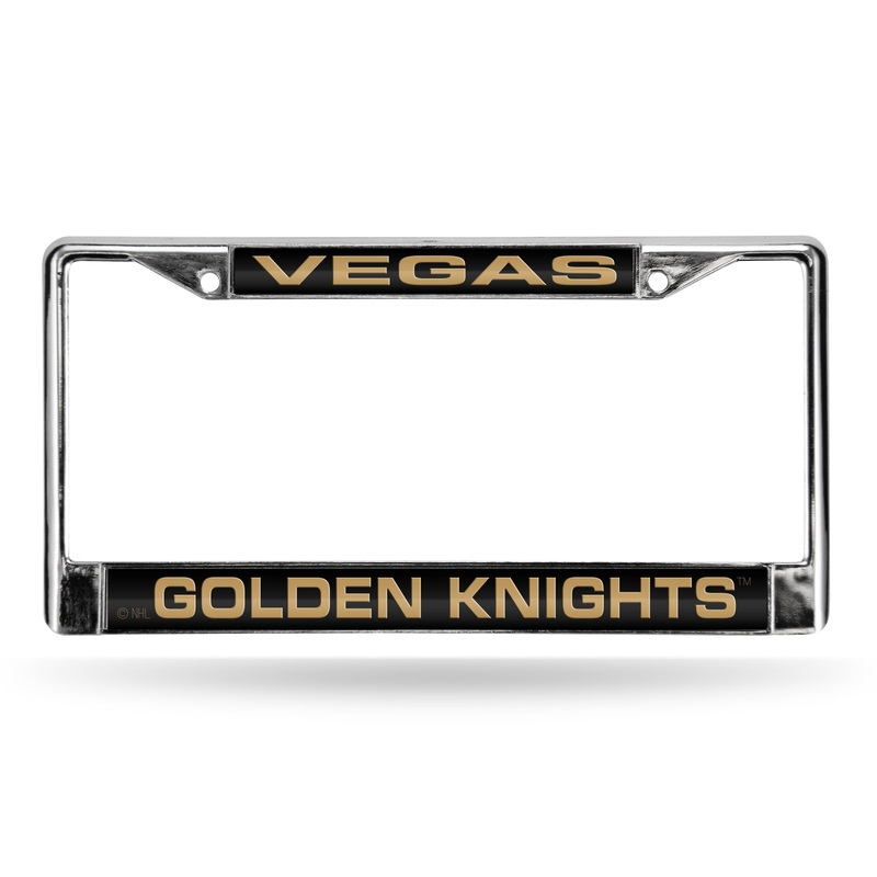 NHL Vegas Golden Knights Laser Cut Chrome License Plate Frame