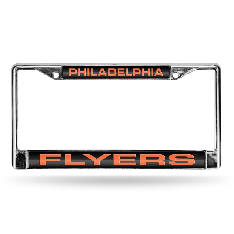 NHL Philadelphia Flyers Laser Cut Chrome License Plate Frame