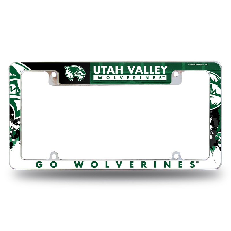 NCAA Utah Valley Wolverines Chrome License Plate Frame