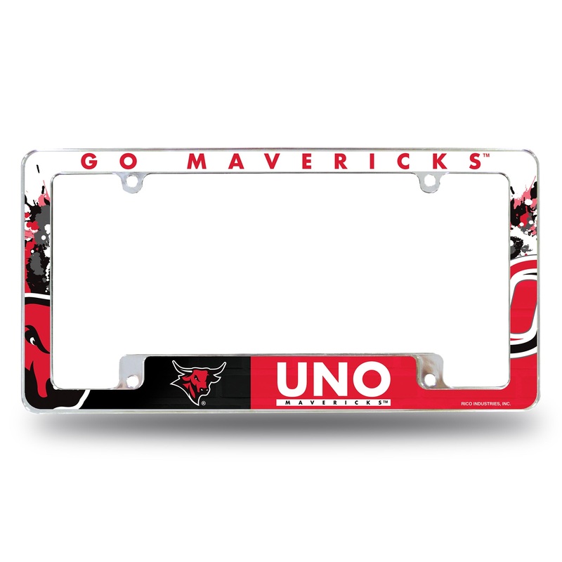 NCAA Nebraska-Omaha Mavericks Chrome License Plate Frame