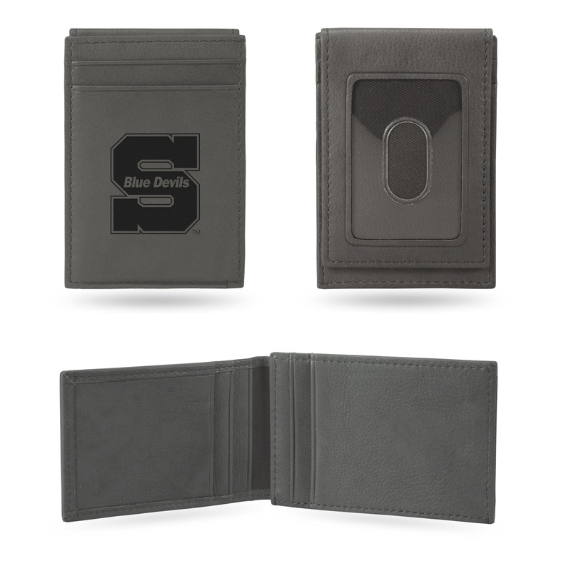 NCAA Wisconsin-Stout Blue Devils Laser Engraved Front Pocket Wallet