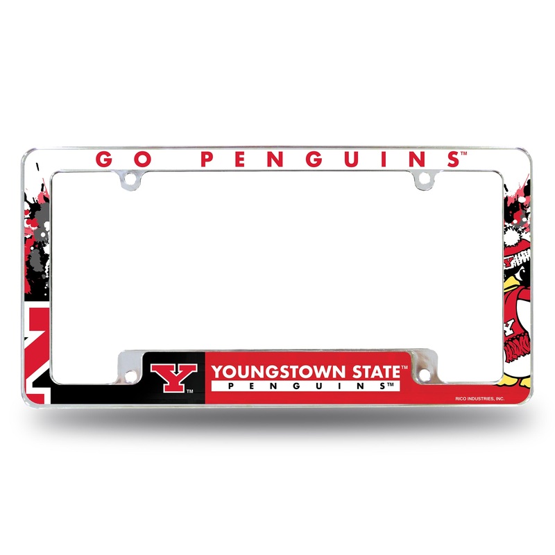 NCAA Youngstown Penguins Chrome License Plate Frame